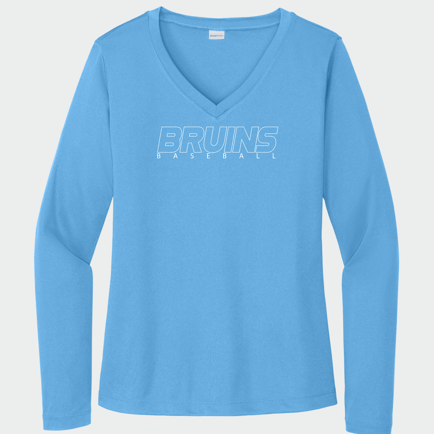 BRUINS: Women's V-Neck Long Sleeve Tech Tee