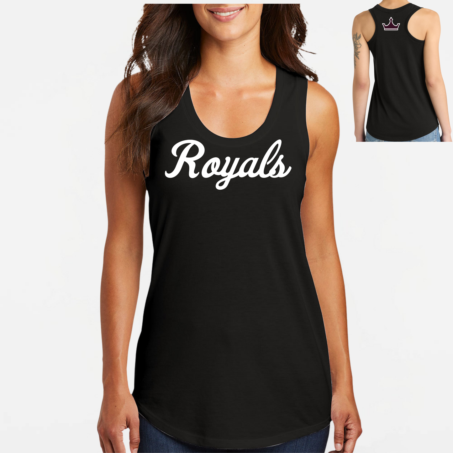 TCR: Royals Script, Women's Racerback Tank