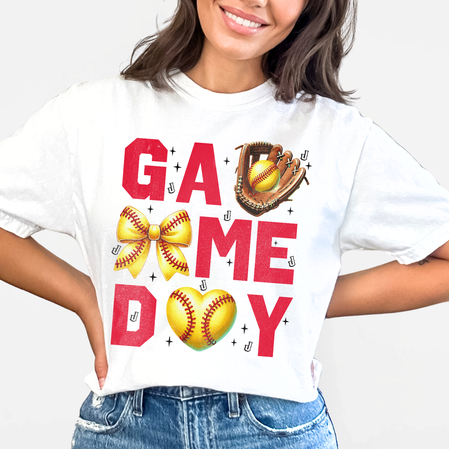 JYAA: Softball Game Day *distressed* T-Shirt