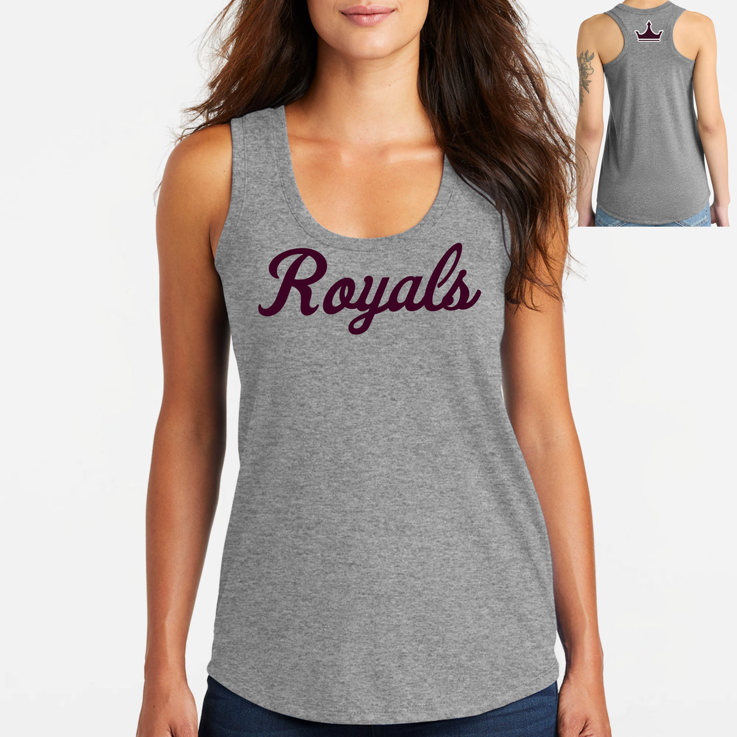 TCR: Royals Script, Women's Racerback Tank