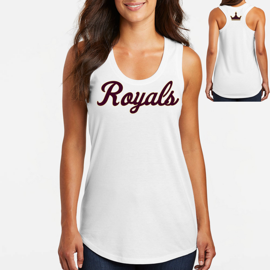 TCR: Royals Script, Women's Racerback Tank
