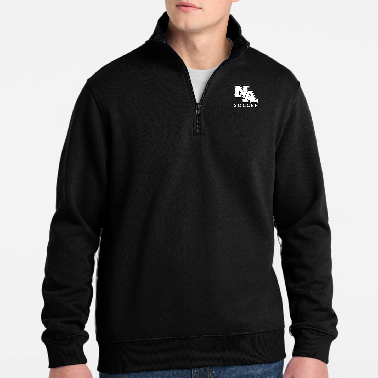 NAGS: NA Soccer, Embroidered, Quarter-Zip Sweatshirt