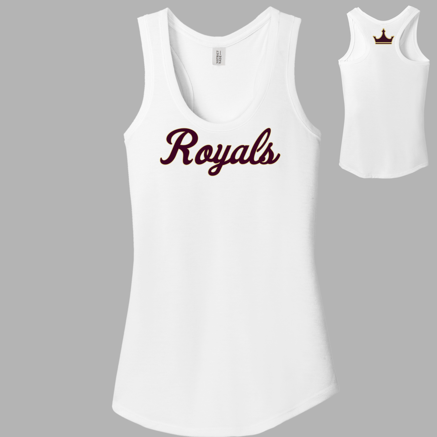 TCR: Royals Script, Women's Racerback Tank