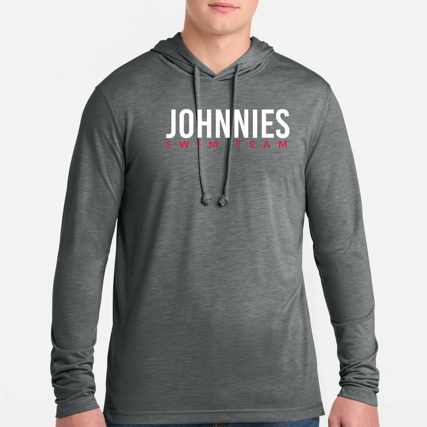 JS: Johnnies Swim Long Sleeve, Hooded Triblend Tech T-Shirt