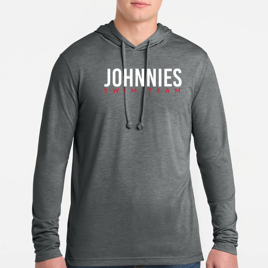 JS: Johnnies Swim Long Sleeve, Hooded Triblend Tech T-Shirt