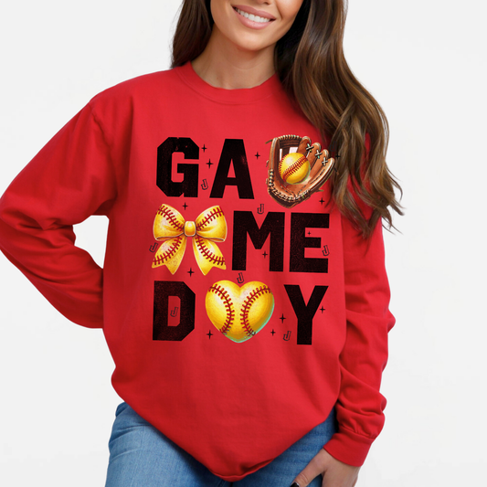JYAA: Johnnies Softball Game Day *distressed* Long Sleeve T-Shirt