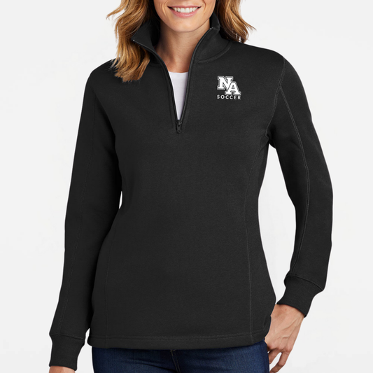 NAGS: NA Soccer, Embroidered, Women's Quarter-Zip Sweatshirt