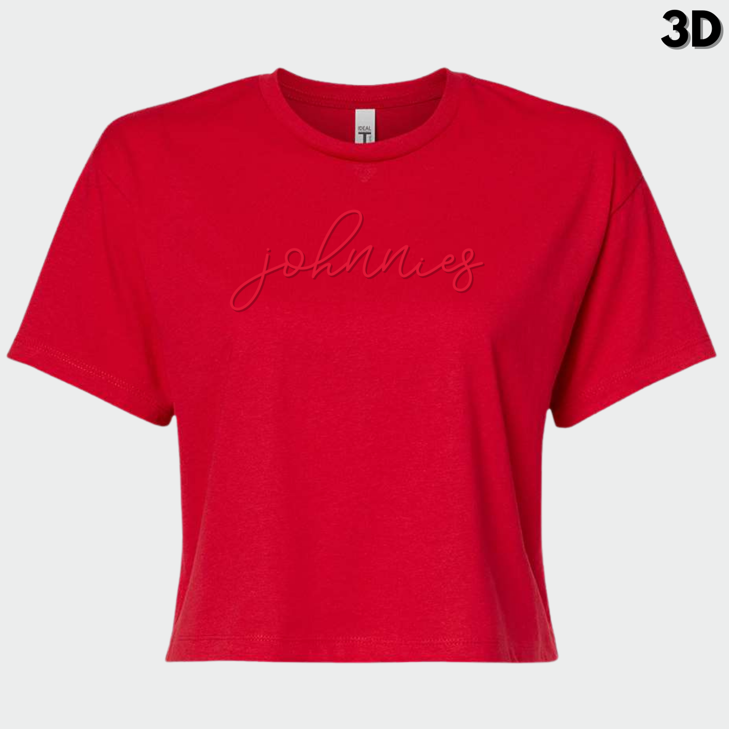 JYAA: Johnnies Thin Script Crop Top *3D*