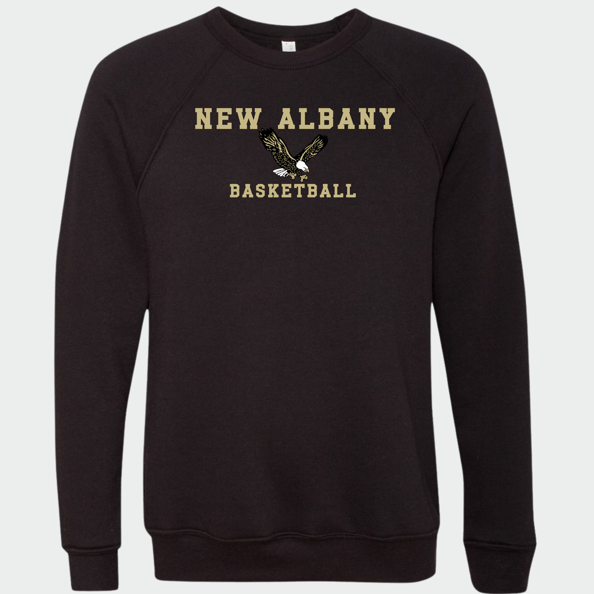 NAGTB: New Albany Basketball, Raglan Sponge Fleece Crew Sweatshirt
