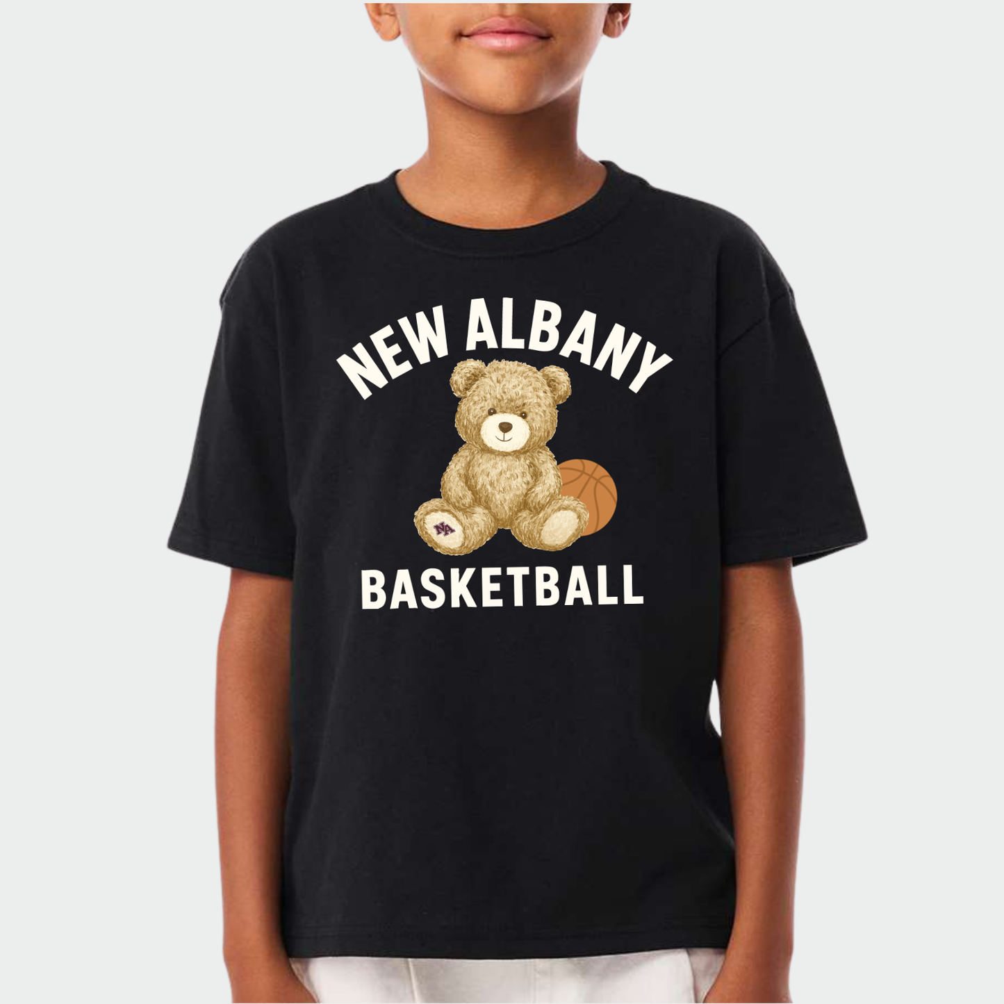 NAGTB: New Albany Basketball Teddy Bear Heavyweight T-Shirt