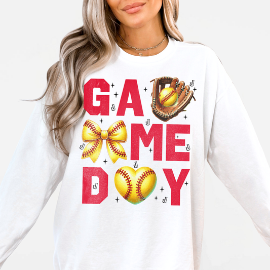 JYAA: Johnnies Softball Game Day *distressed* Sweatshirt