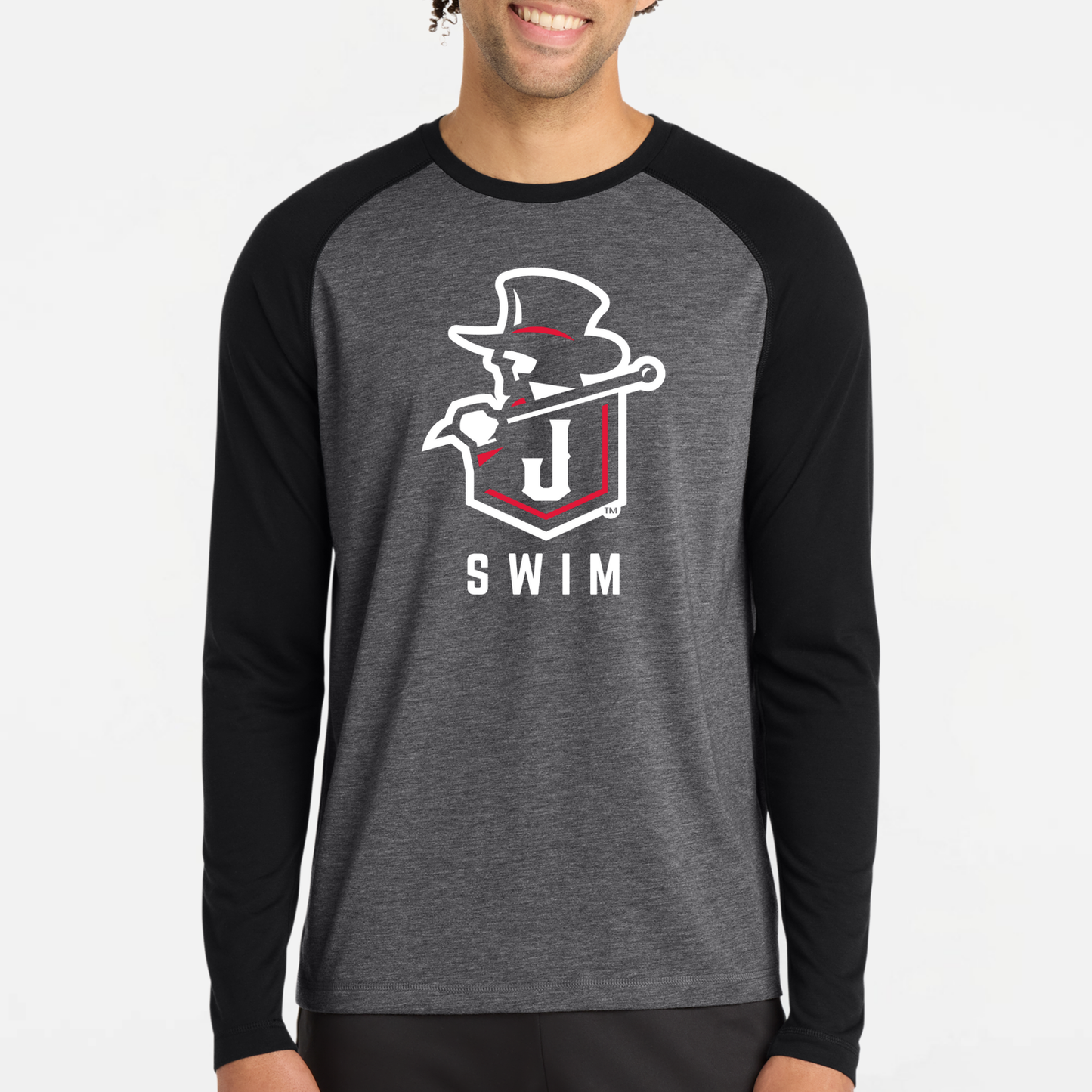 JS: Johnstown Swim Raglan Long Sleeve Triblend Tech T-Shirt