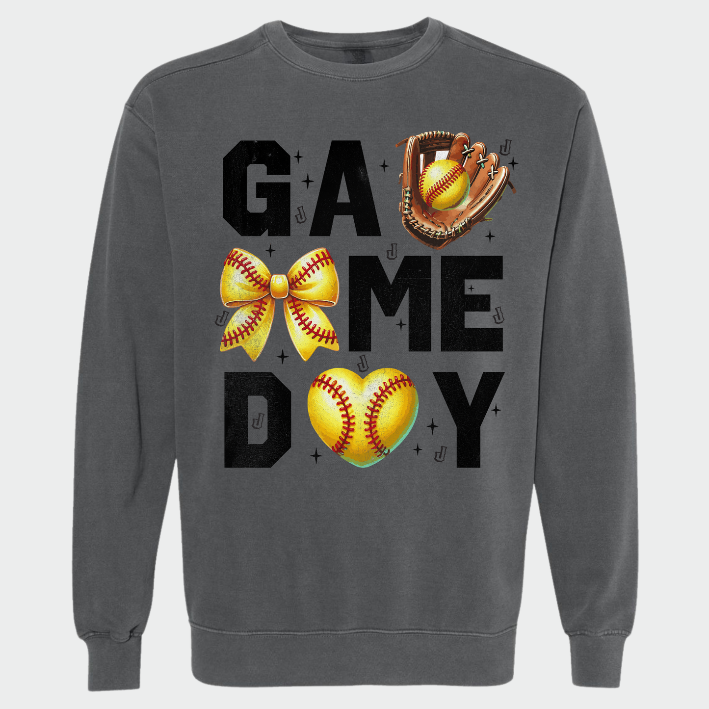 JYAA: Johnnies Softball Game Day *distressed* Sweatshirt
