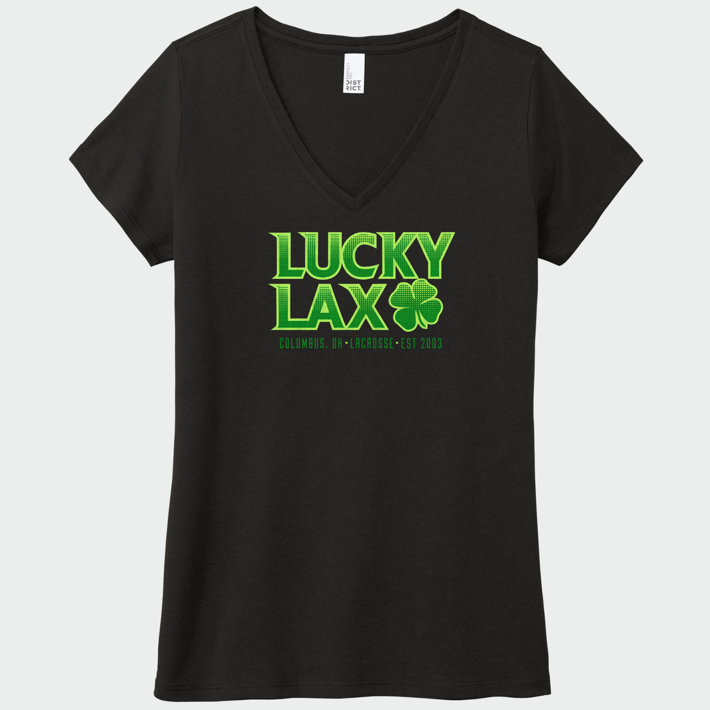 LuckyLax: Women's Blended Short Sleeve V-Neck T-Shirt