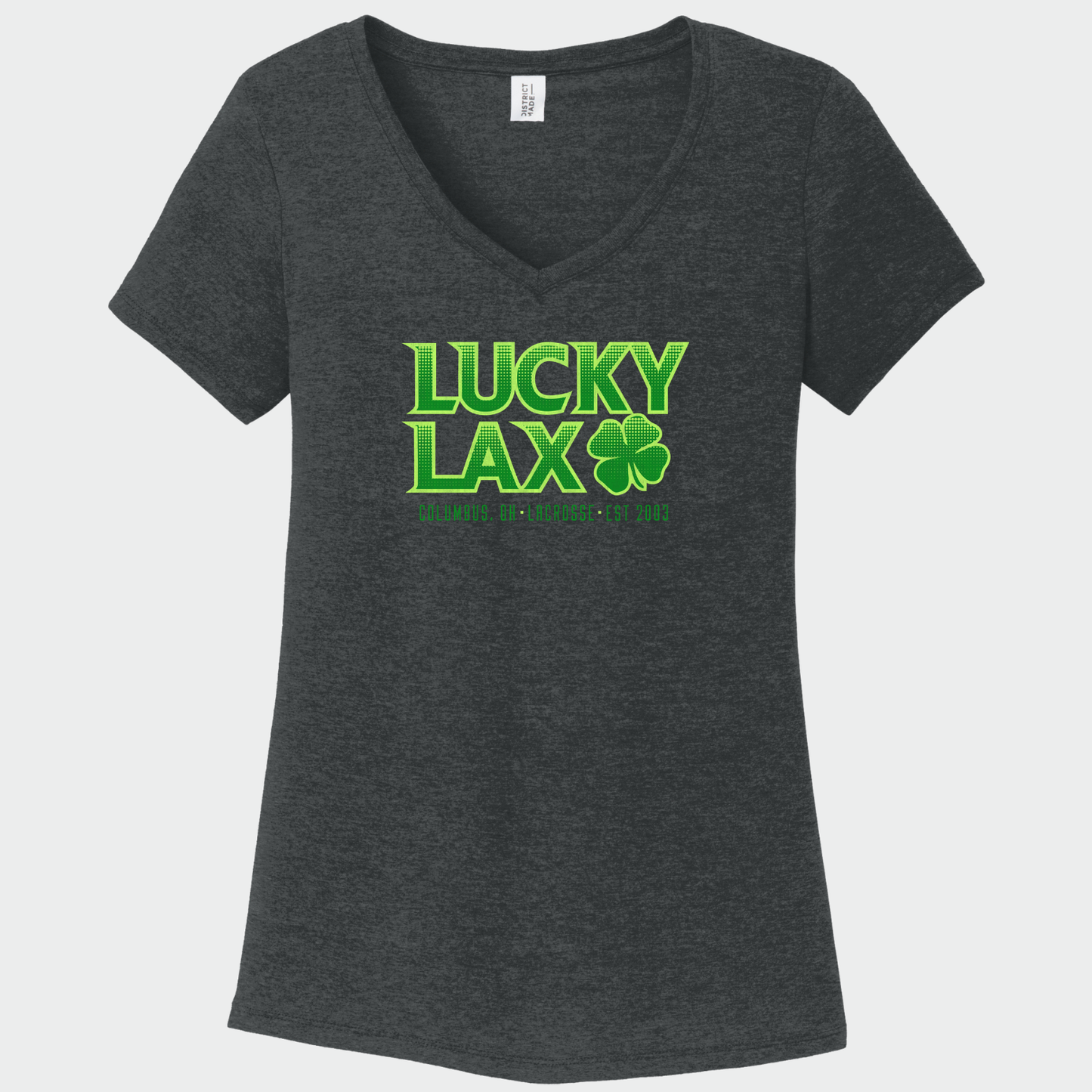 LuckyLax: Women's Blended Short Sleeve V-Neck T-Shirt