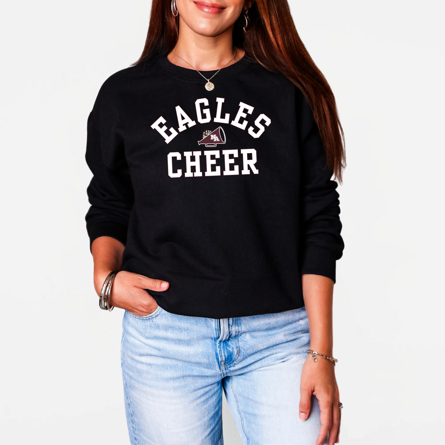 NAYCheer: Eagles Cheer Megaphone Crew Sweatshirt