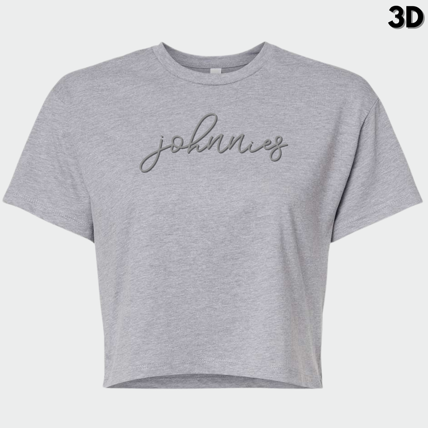 JYAA: Johnnies Thin Script Crop Top *3D*