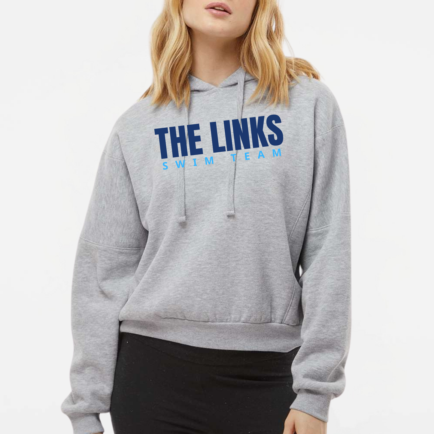 LINKSWIM: Boxy Crop Hooded Sweatshirt