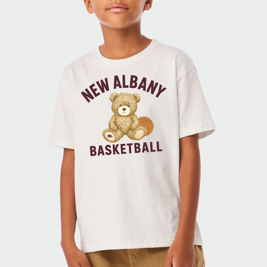 NAGTB: New Albany Basketball Teddy Bear Heavyweight T-Shirt