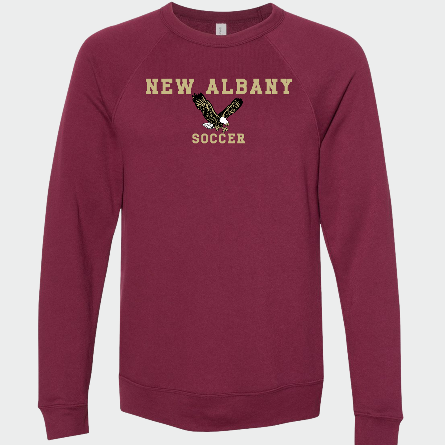 NAGS: New Albany Soccer, Raglan Sponge Fleece Crew Sweatshirt