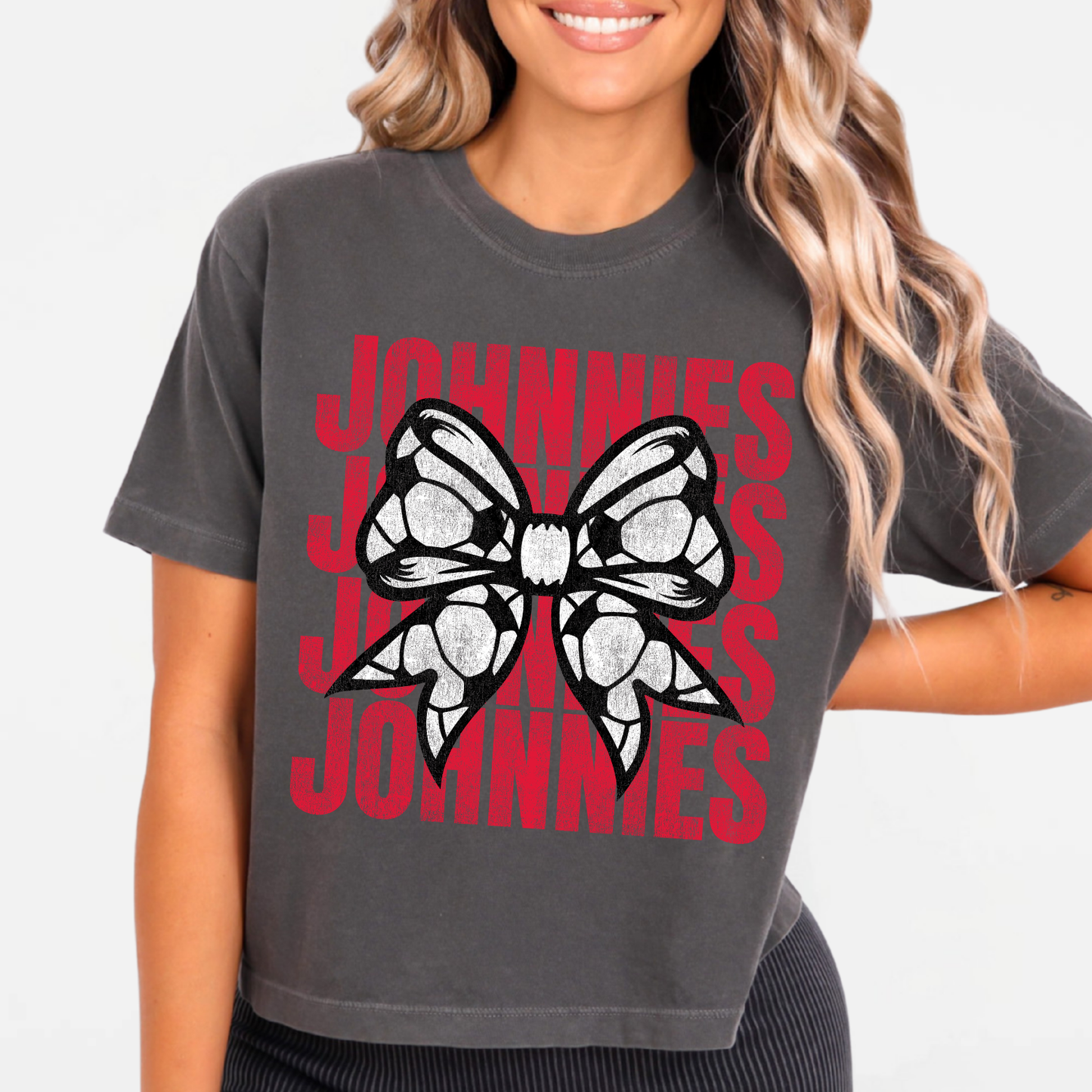 JYAA: Johnnies Soccer Bow *distressed* Women's T-Shirt