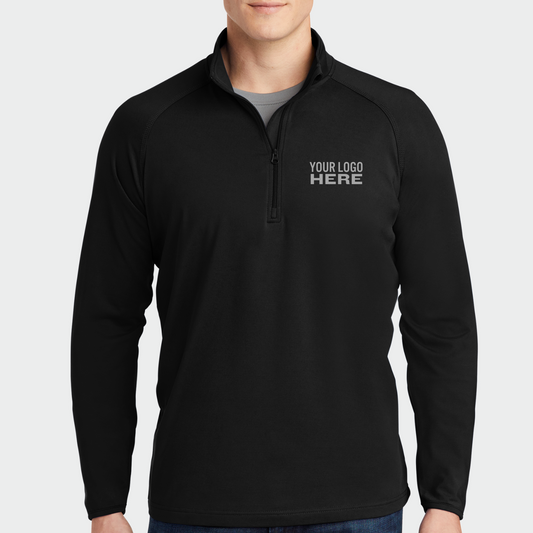 Your Logo Here: Tech Quarter Zip Pullover