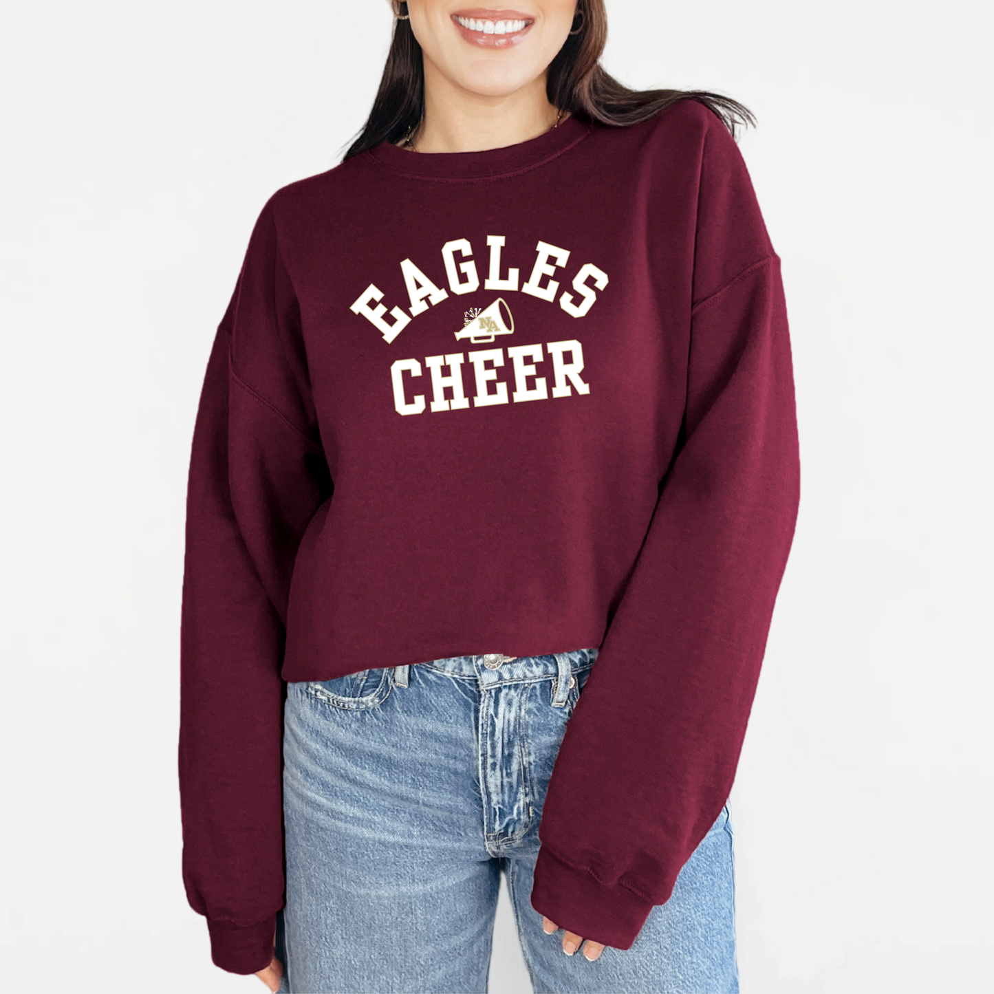NAYCheer: Eagles Cheer Megaphone Crew Sweatshirt