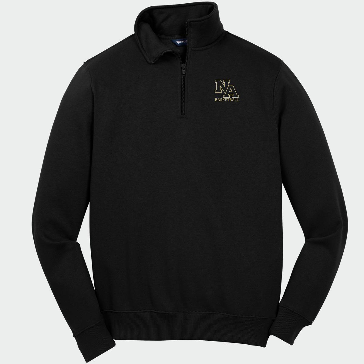 NAGTB: NA Basketball, Embroidered, Quarter-Zip Sweatshirt