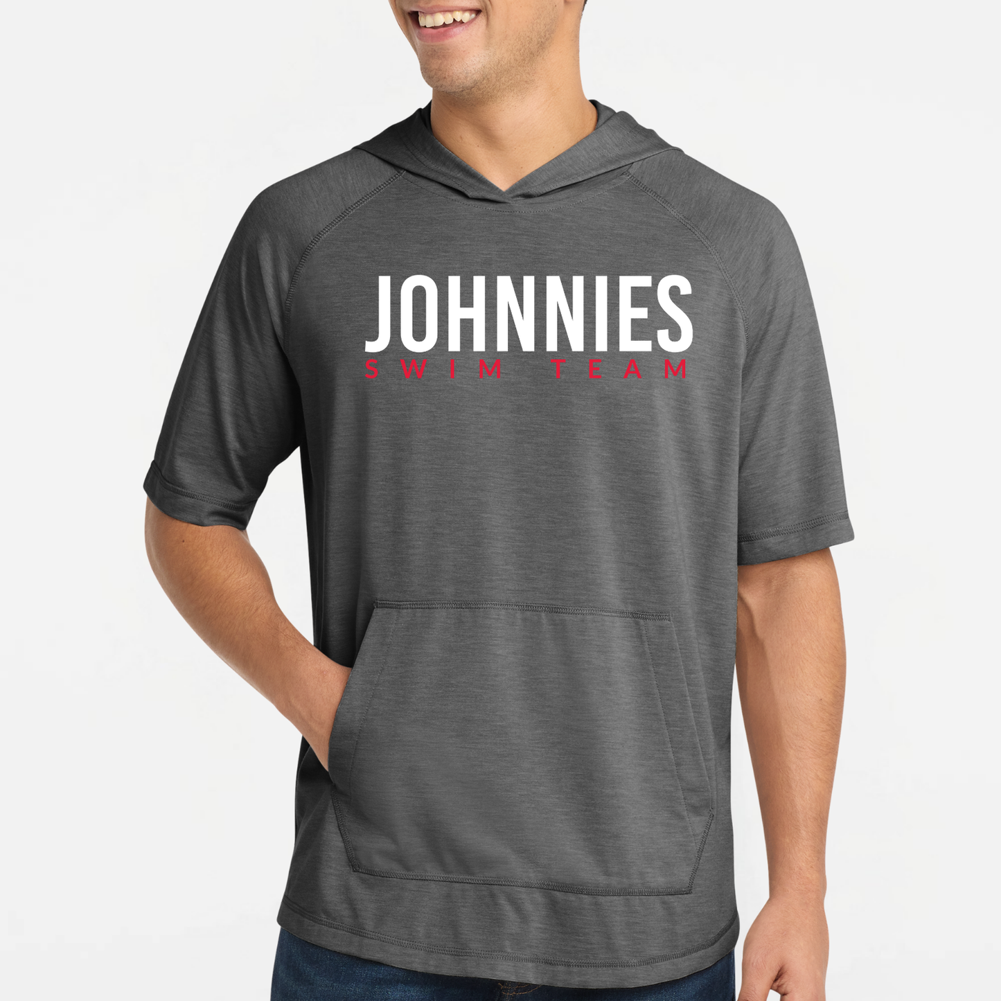 JS: Johnstown Swim Short Sleeve, Hooded Triblend Tech T-Shirt