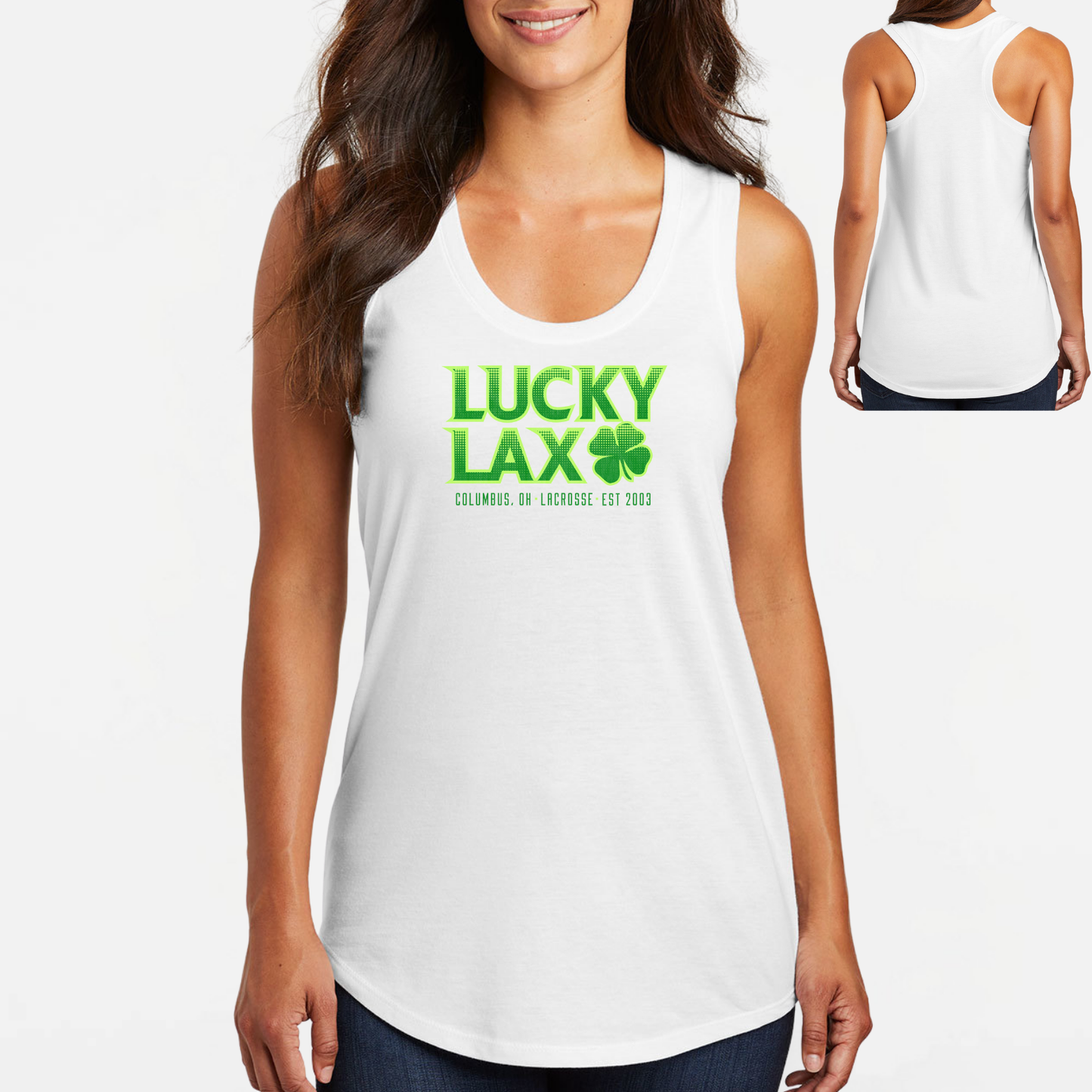 LuckyLax: Women's Triblend Racerback Tank Top