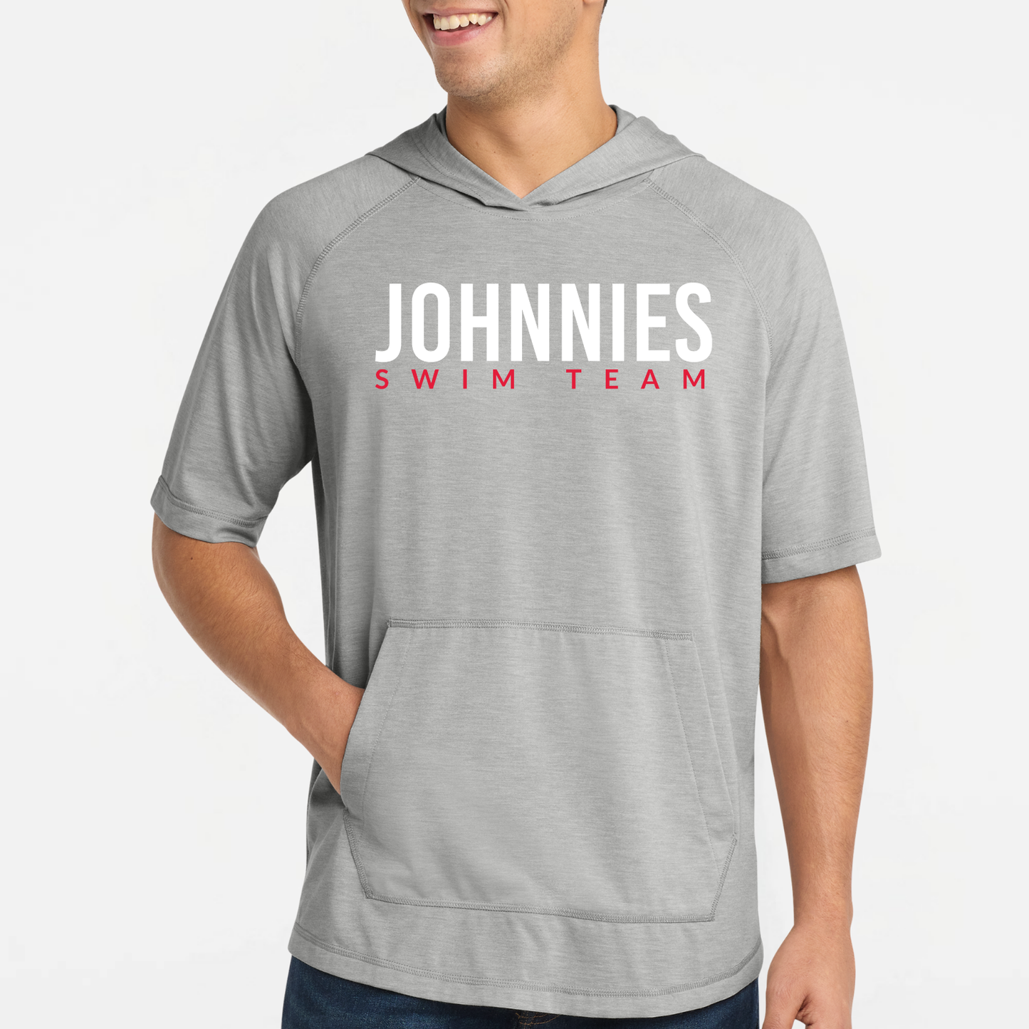 JS: Johnstown Swim Short Sleeve, Hooded Triblend Tech T-Shirt