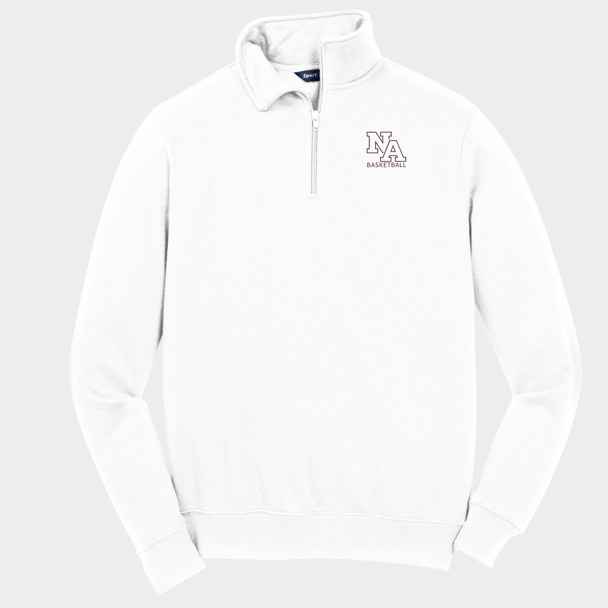 NAGTB: NA Basketball, Embroidered, Quarter-Zip Sweatshirt