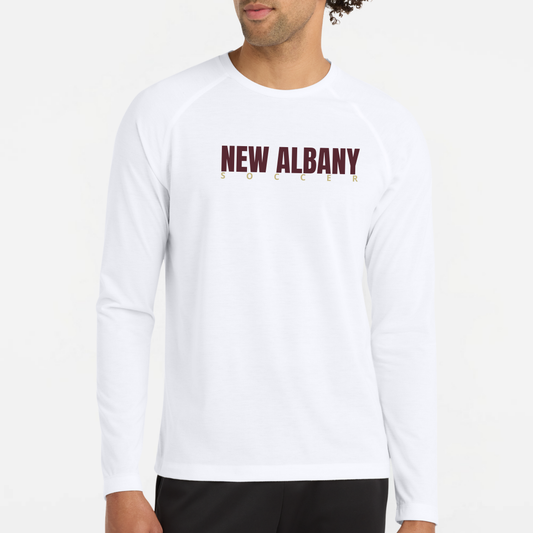 NAGS: New Albany Soccer, Long Sleeve Triblend Tech Tee