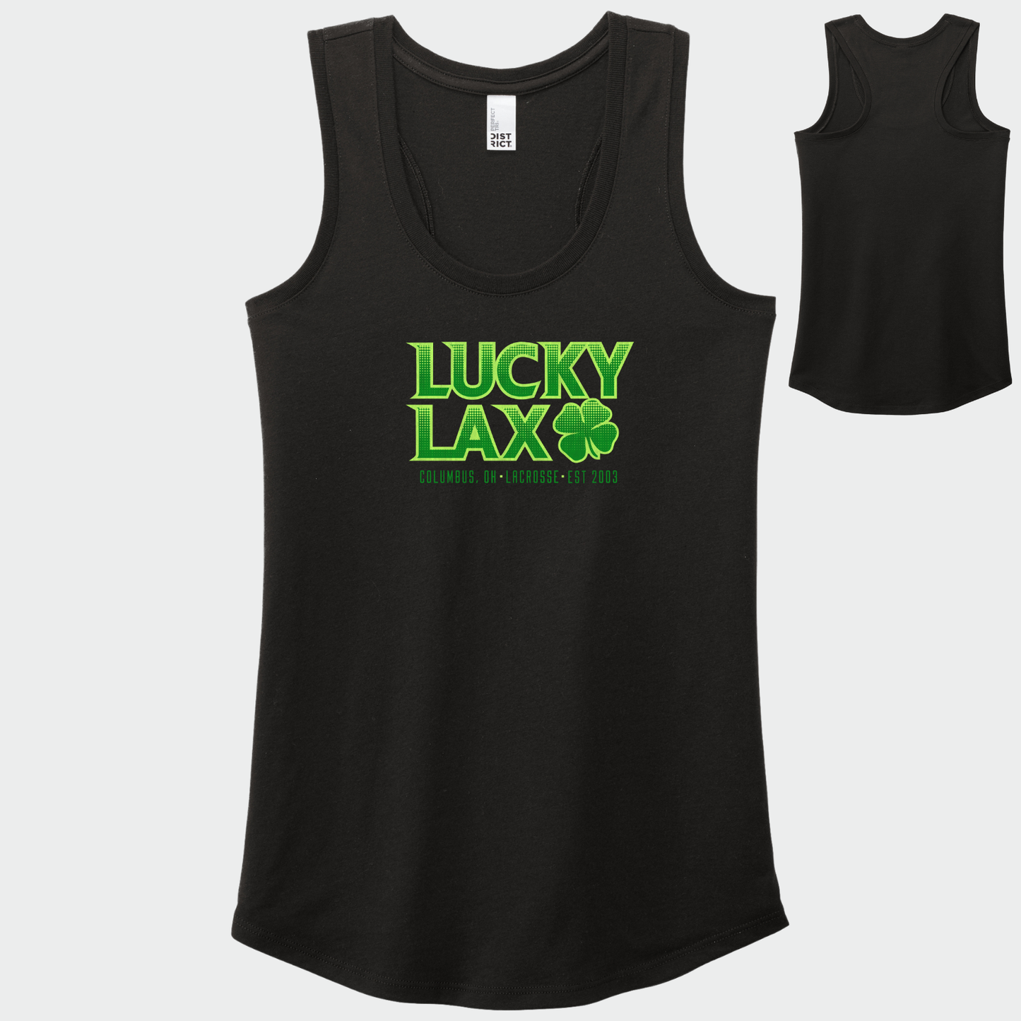 LuckyLax: Women's Triblend Racerback Tank Top
