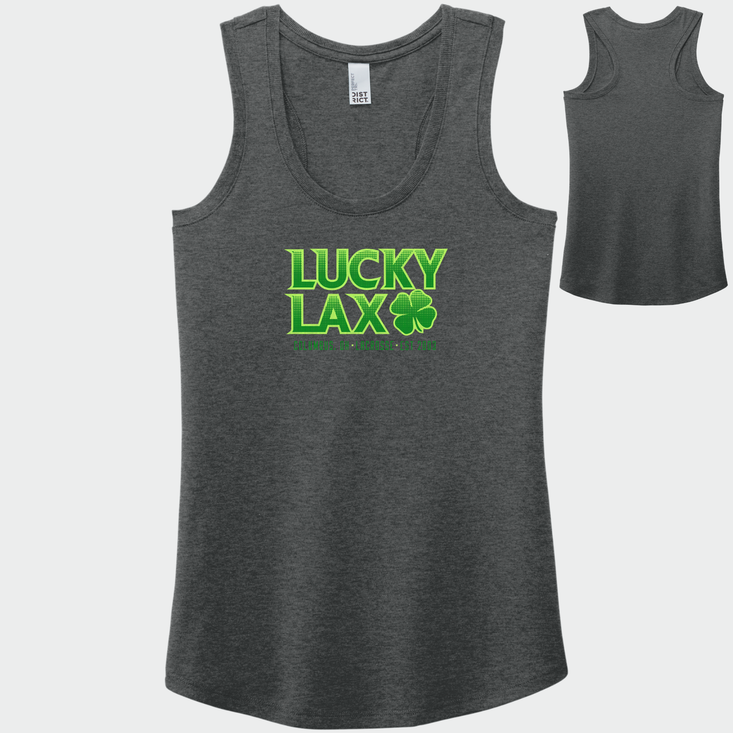 LuckyLax: Women's Triblend Racerback Tank Top