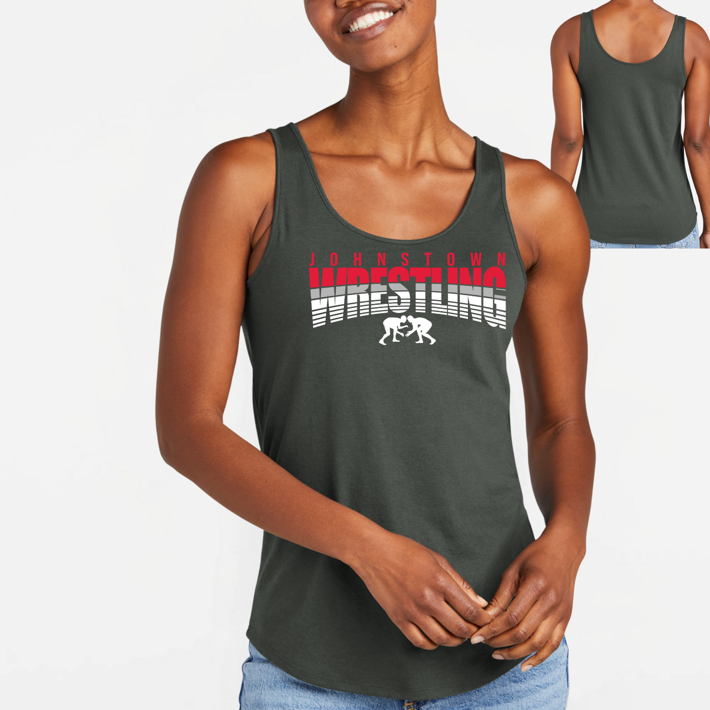 JYAA: Johnstown Wrestling Women's Triblend Tank Top