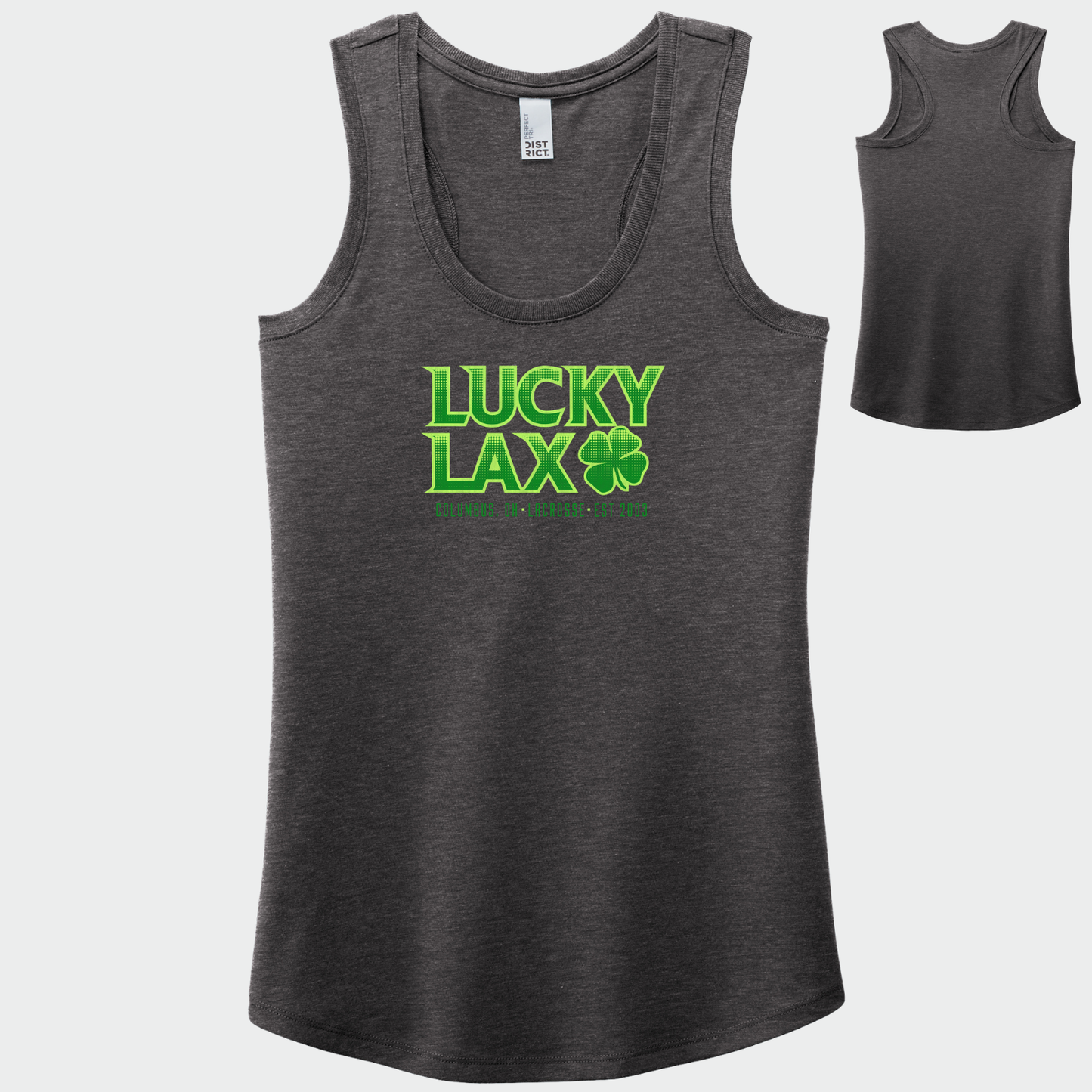 LuckyLax: Women's Triblend Racerback Tank Top