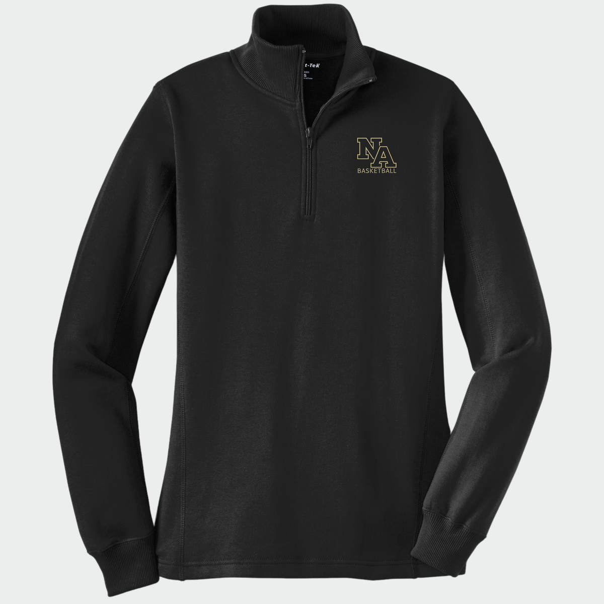 NAGTB: NA Basketball, Embroidered, Women's Quarter-Zip Sweatshirt