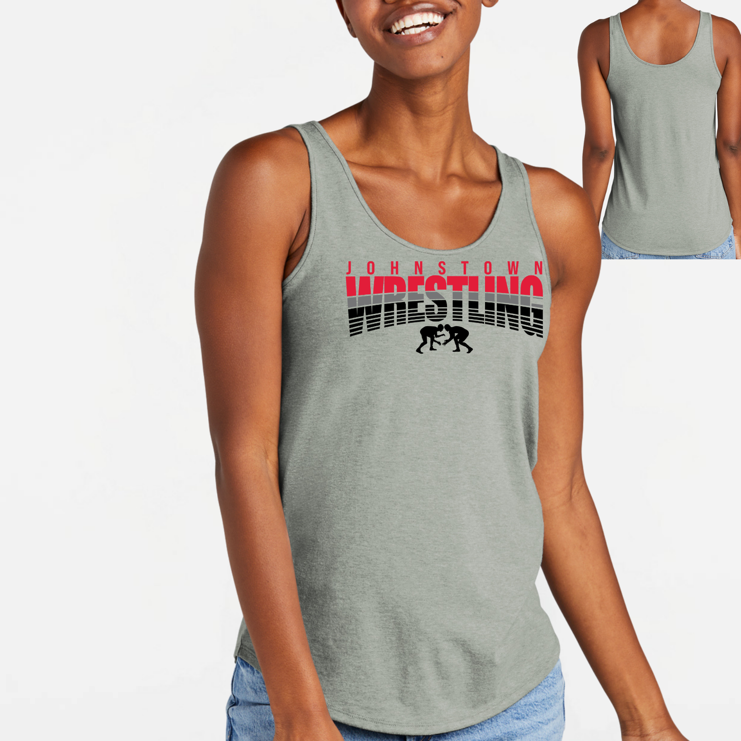 JYAA: Johnstown Wrestling Women's Triblend Tank Top
