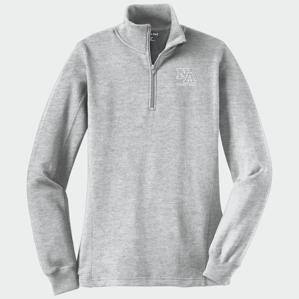 NAGTB: NA Basketball, Embroidered, Women's Quarter-Zip Sweatshirt