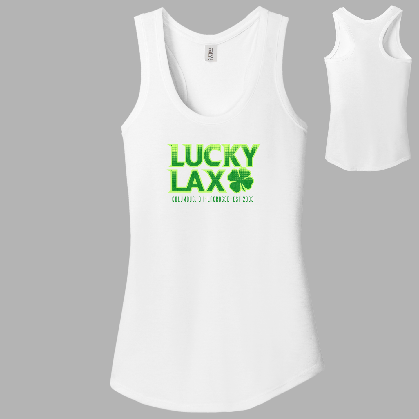 LuckyLax: Women's Triblend Racerback Tank Top