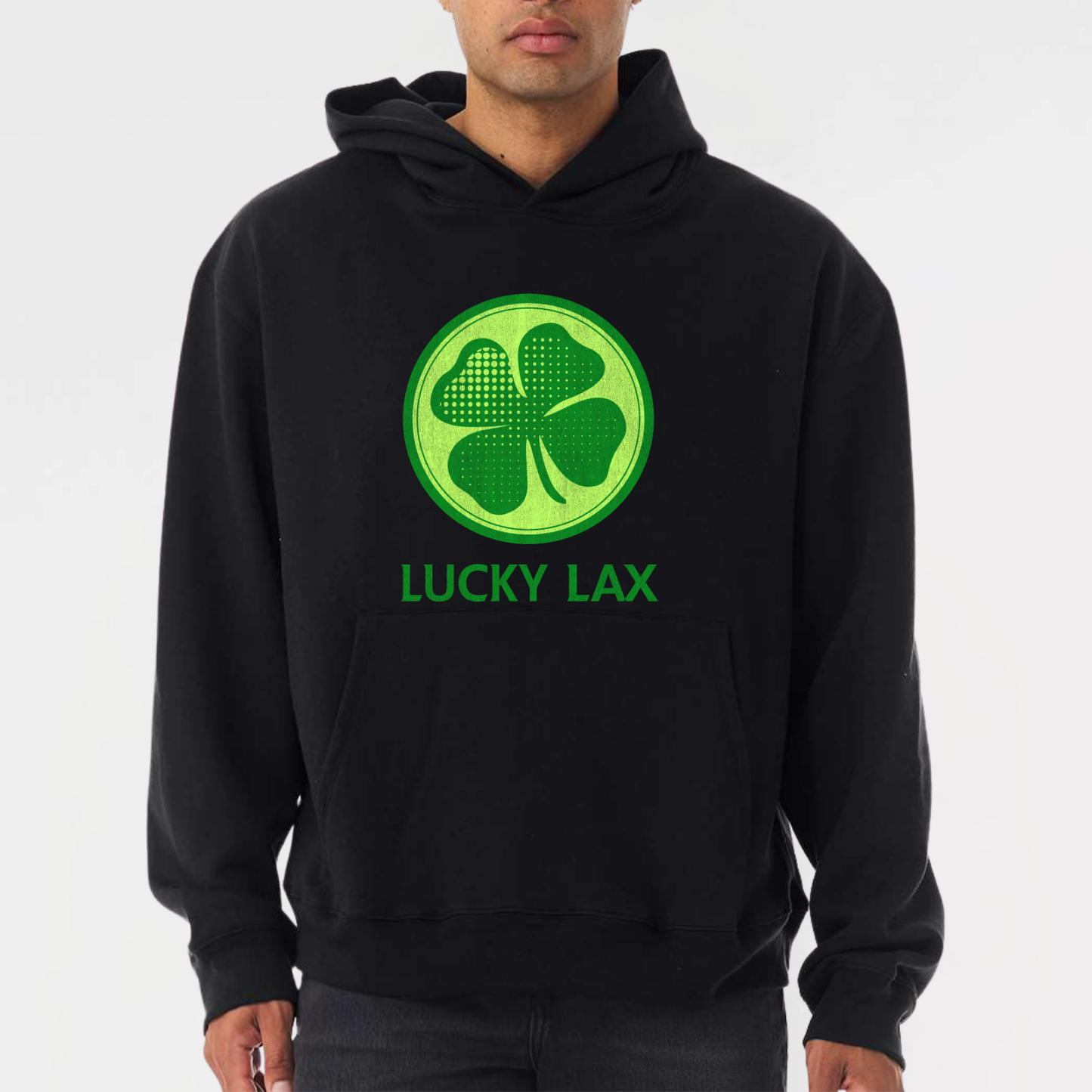 LuckyLax: 10oz Heavyweight Hooded Sweatshirt *distressed print*