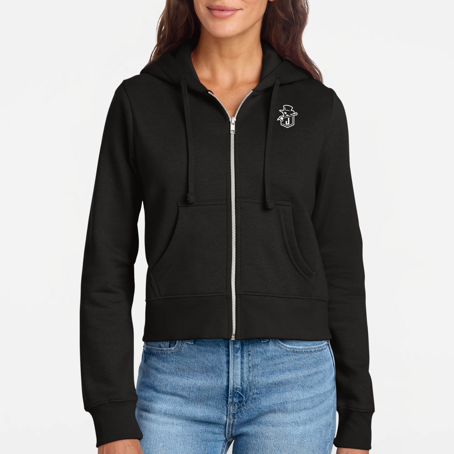 JYAA: Johnstown Johnnie Knockout Logo Women's Full-Zip Hooded Sweatshirt