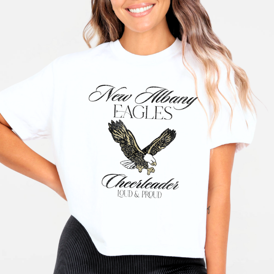NAYCHEER: New Albany Eagles Cheerleader Women's T-Shirt