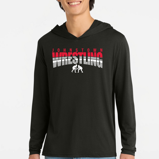 JYAA: Johnstown Wrestling Hooded Long Sleeve Triblend T-Shirt