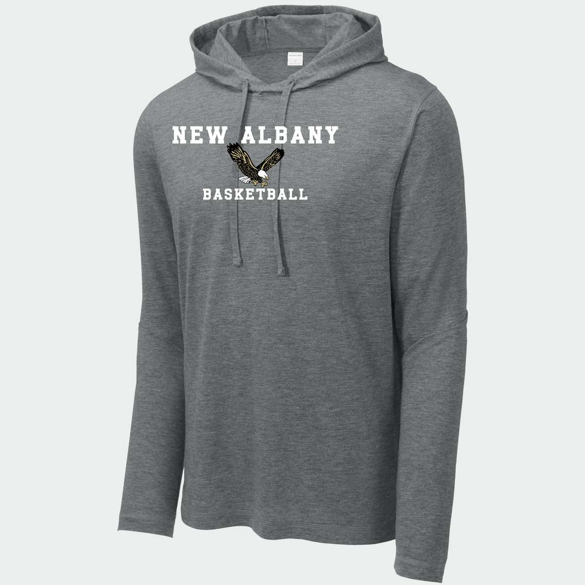 NAGTB: New Albany Basketball, Long Sleeve Triblend Tech Hoodie