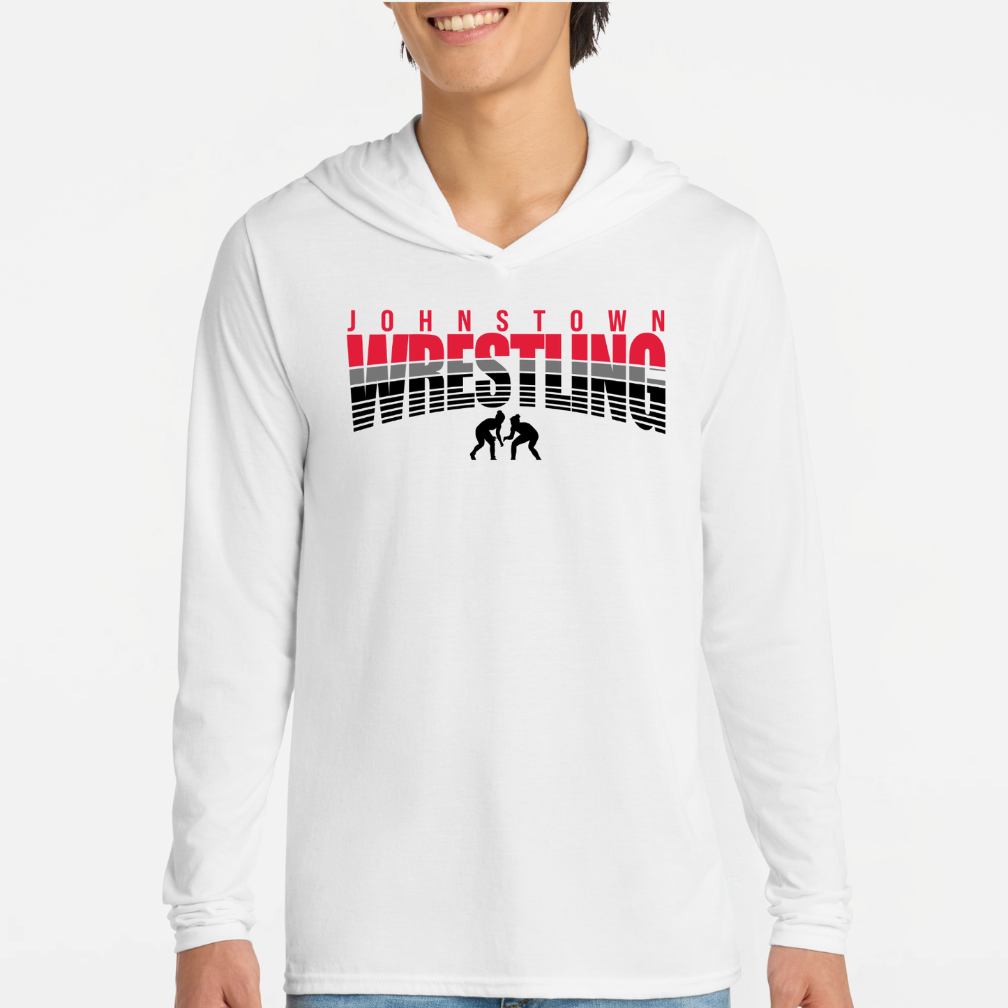 JYAA: Johnstown Wrestling Hooded Long Sleeve Triblend T-Shirt