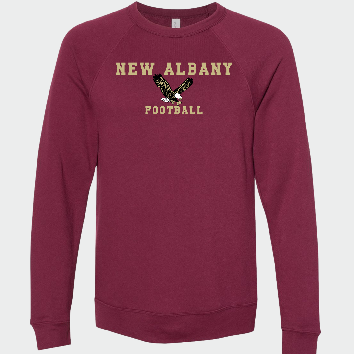 NAFOOTBALL: Raglan Sponge Fleece Crew Sweatshirt