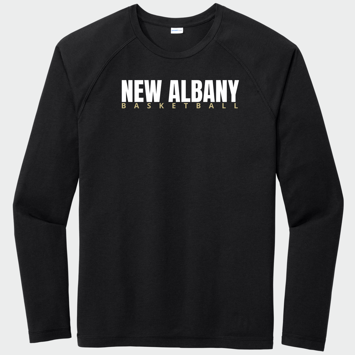 NAGTB: New Albany Basketball, Long Sleeve Triblend Tech Tee