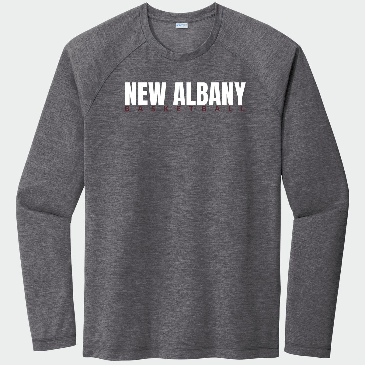 NAGTB: New Albany Basketball, Long Sleeve Triblend Tech Tee